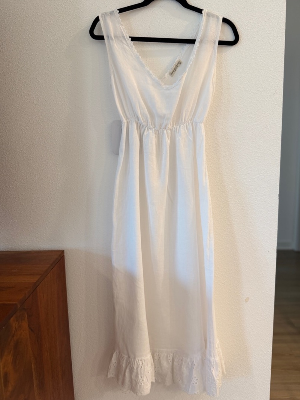 TERZO MILLENNIO ITALIAN 100% LINEN SLEEVELESS MAXI DRESS | size S